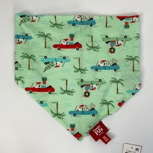 Family PJ's Pets Dog Riding Santa Giving Presents Christmas Holiday Bandana L/XL